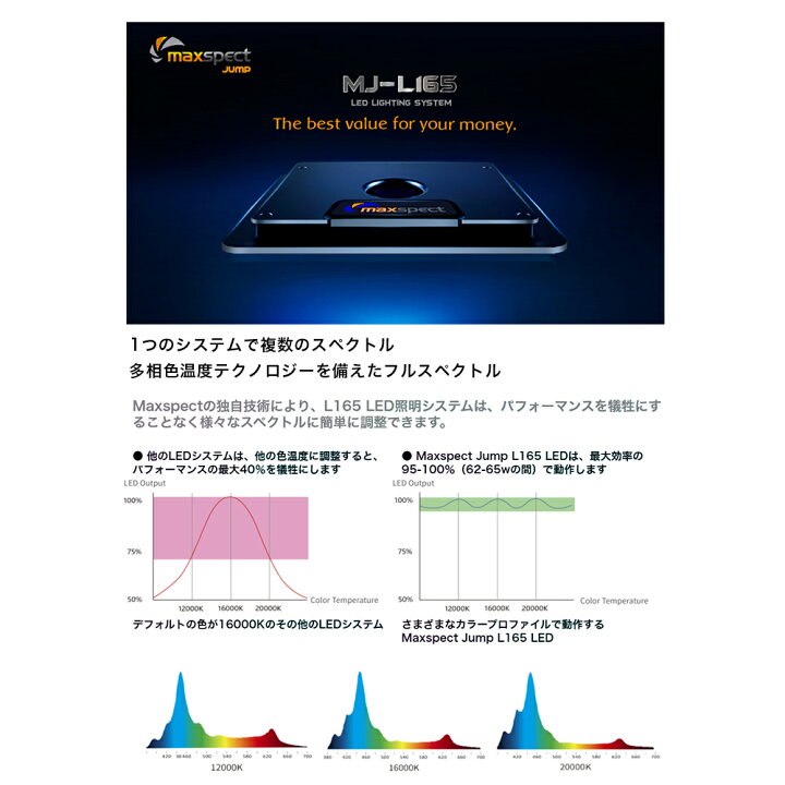 楽天市場】maxspect MJ−L165 LED 海水 サンゴ 水槽  