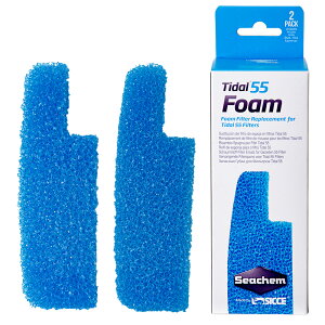 Seachem シーケム 外掛けフィルター Tidal 55用 FOAM(青パット) 2枚入り 関東当日便