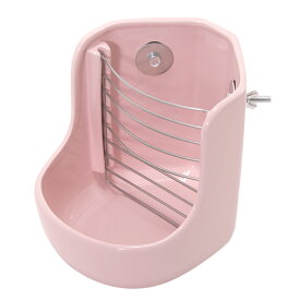 fuu　陶器　コーナーに固定できるチモシーポッド　ピンク　牧草入れ　フィーダー　うさぎ　チンチラ　デグー　モルモット　関東当日便