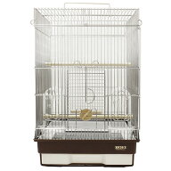 鳥かご　HOEI　35手のりステンレス　ブラウン　（37×41．5×54．5cm）　セキセイ　小型インコ　中型イン…