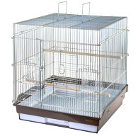鳥かご　HOEI　465インコ手のりG　ブラウン　（46．5×46．5×56．5cm）　インコ　小型インコ　中型イン…