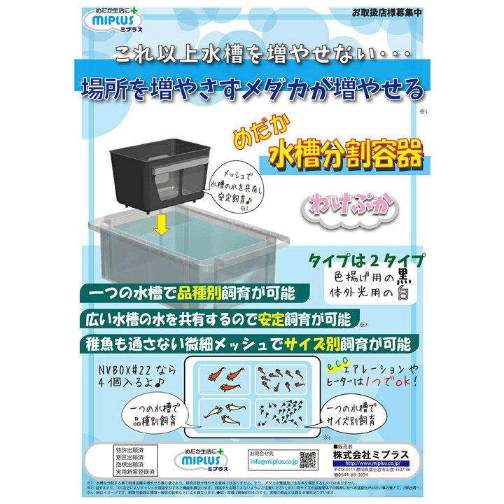 楽天市場】ミプラス 水槽分割容器 わけぷか 白色 関東当日便 : charm 