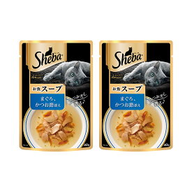 シーバ　アミューズ　お魚スープ　まぐろ、かつお節添え　40g×2袋　キャットフード【HLS_DU】　関東当日便