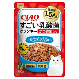 いなば　CIAO　すごい乳酸菌クランキー　かつお節入り　かつおミックス味　500g【HLS_DU】　関東当日便