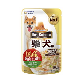 ボール売り　愛犬元気ベストバランス　国産鶏ささみ　パウチ　柴犬用　60g×12袋　ドッグフード　国産【HLS_DU】　関東当日便