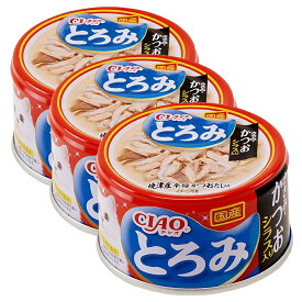 いなば　CIAO　チャオ　とろみ　ささみ・かつお　シラス入り　80g×3缶　キャットフード　CIAO　チャオ　関東当日便