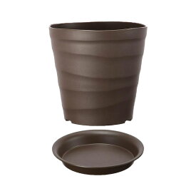 鉢　アップルウェアー　クラフトポット　35型　ダークブラウン　プレート付き　お一人様6点限り　関東当日便