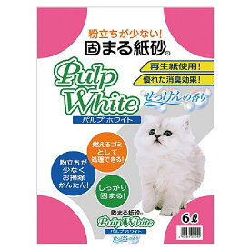 新東北化学工業　パルプホワイト　せっけんの香り　6L　猫砂　お一人様7点限り【HLS_DU】　関東当日便