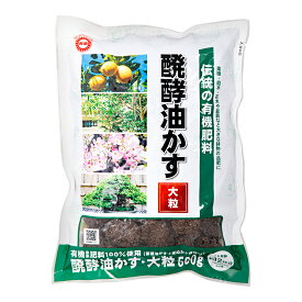 東商　発酵油かす　大粒　500g　果樹・庭木・花木などの大きな鉢物の追肥に　関東当日便