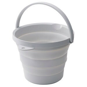 伊勢藤 折りたたみ ソフトバケツ 8L グレー バケツ 関東当日便