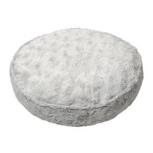 アウトレット品 犬 猫 ベッド 円型クッションベッド L グレー 直径80cm ペットベッド ふわふわ 厚め 滑り止め付き 訳あり 関東当日便