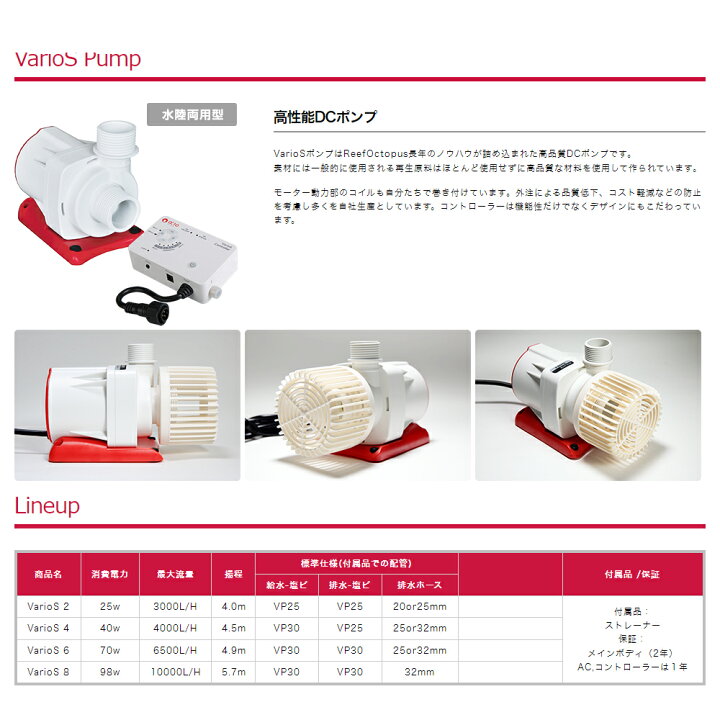 楽天市場】OCTO VarioS 2 25W 〜3000L／H DC 