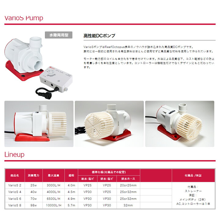 楽天市場】OCTO VarioS 6 70W 〜6500L／H DC 