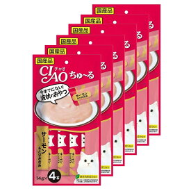 いなば　CIAO　チャオ　ちゅ〜る　サーモン＆とりささみ　14g×4本　6袋入り　ちゅーる　チュール　猫　関東当日便