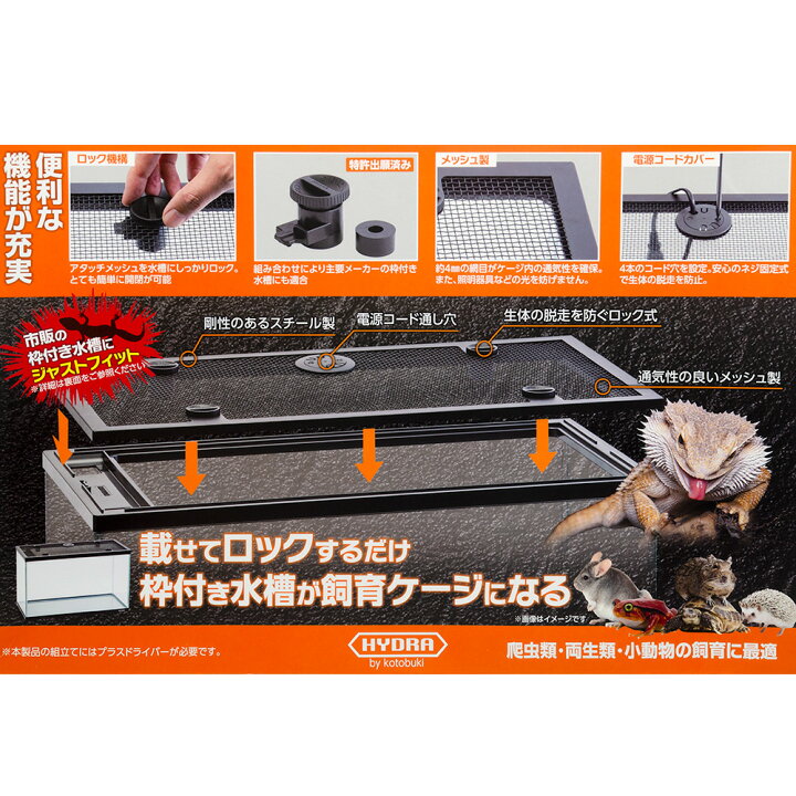 楽天市場】GEX ガラス水槽＋コトブキ工芸 飼育ケージネットセット 