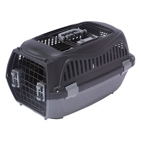 アウトレット品　ペティオ　犬猫用キャリー　ハウスにしやすい2ドアスマイルキャリープラス　S　ブラック　訳あり　関東当日便