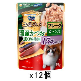 銀のスプーン　三ツ星グルメ　パウチ　国産かつお100％使用　フレーク　15歳頃からかつお　35g×12　関東当日便