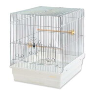 鳥かご　HOEI　35角G　ホワイト　（37×41．5×44cm）　セキセイ　小型インコ　フィンチ　本体アミ4面一…
