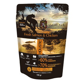 キャットフード　アンブロシア　猫　サーモン＆チキン　100g　ドライ　AMBROSIA　関東当日便