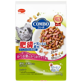 キャットフード　コンボ　キャット　肥満が気になる猫用　まぐろ味・かつお節・かつおチップ添え　600g（120g×5袋）【HLS_DU】　関東当日便