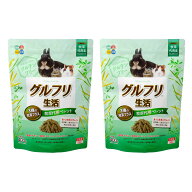 ハイペット　グルフリ生活　牧草代用ペレット　3種の牧草プラス　400g×2　フード　うさぎ　デグー　モル…