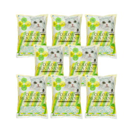 猫砂　サンメイト　カラーシリカサンド　グリーンミックス　4L×8袋【HLS_DU】　関東当日便