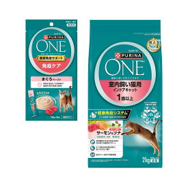 キャットフード　ピュリナワン　キャット　室内飼い猫用　インドアキャット　1歳以上　サーモン＆ツナ　2kg　＋おまけ　お一人様2点限り　関東当日便