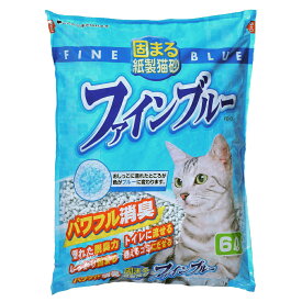 猫砂　紙砂　ファインブルー　6L　常陸化工　お一人様7点限り　関東当日便