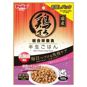 ペティオ 鶏まろ 総合栄養食 半生ごはん 7歳からのシニア犬用 100g 関東当日便