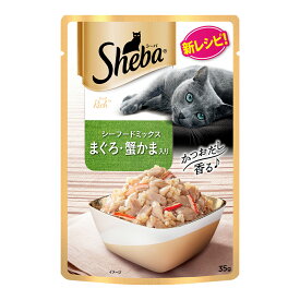シーバ　リッチ　ごちそうフレーク　贅沢シーフードミックス　まぐろ・蟹かま入り　35g　キャットフード　関東当日便