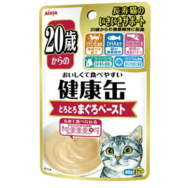 アイシア　健康缶パウチ　20歳からのとろとろまぐろペースト　40g×2袋【HLS_DU】　関東当日便