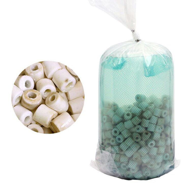 楽天市場 海水魚 ろ材 海水用 バクテリア付き ライブろ材 グラスリング A アルファ ｓサイズ １ｋｇ Charm 楽天市場店
