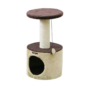 キャティーマン キャティースクラッチリビング コンパクトルーム(W32×D32×H57cm) キャットタワー 据え置き おもちゃ 関東当日便