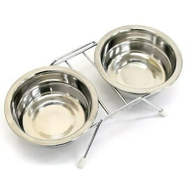 ドギーマン　ステンレス食器　カタカタ鳴らないツインディッシュ　M　関東当日便