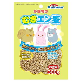 ミニアニマン　小動物のむきエン麦　300g　うさぎ　おやつ　ドギーマン【HLS_DU】　関東当日便