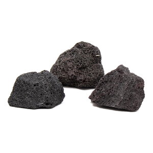 形状お任せ 黒溶岩石 SSサイズ(約5〜8cm) 3個 アクアリウム レイアウト素材 関東当日便