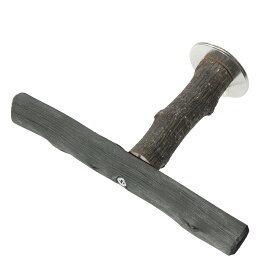 小鳥の爪とぎ用　備長炭のとまり木　T字型　ケージ用　（中）　関東当日便