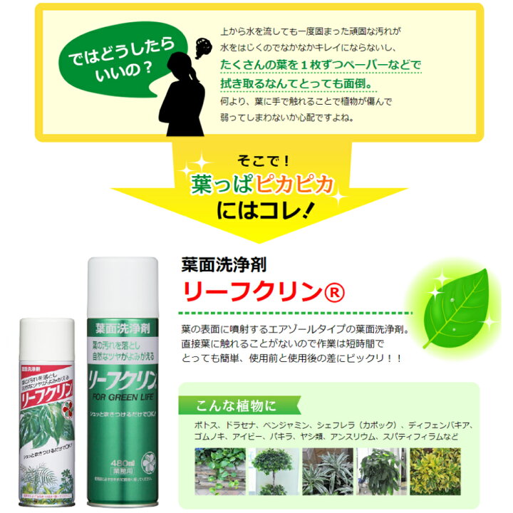 楽天市場】住友化学園芸 葉面洗浄剤 リーフクリン 業務用 480mL