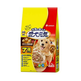 ドッグフード　愛犬元気　7歳以上用　ビーフ・緑黄色野菜・小魚入り　2．3kg（小分パック4袋入）×4　国産　総合栄養食　高齢犬用　関東当日便