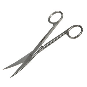 両鋭 ステンレス製ハサミ 剪刀 カーブタイプ(全長 16.5cm) 水草 トリミング 剪定 関東当日便