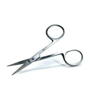 両鋭 ステンレス製ハサミ 剪刀 ストレートタイプ(全長 9cm) 水草 トリミング 剪定 関東当日便