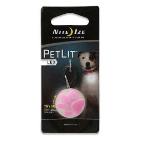 プラッツ　NITE　IZE　ペットリットパウ　ピンク　LED　セーフティライト　犬　猫　夜間　散歩用　LEDライト　お散歩ライト　関東当日便