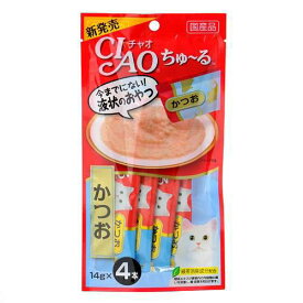 いなば　CIAO　チャオ　ちゅ〜る　かつお　14g×4本　6袋入り　おやつ　ちゅーる　チュール　猫　関東当日便