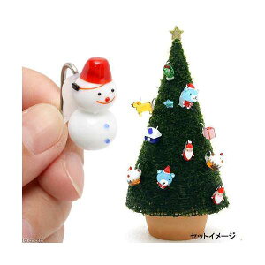 モスツリー用 ガラスオーナメント スマイル雪ダルマ 1個 クリスマス 関東当日便
