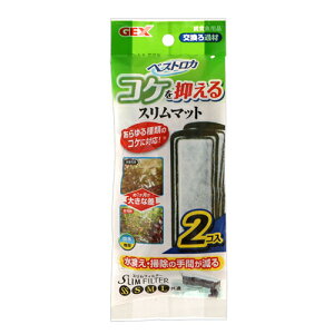 GEX ベストロカ コケを抑えるスリムマット2個入り フィルター用交換ろ過材 関東当日便