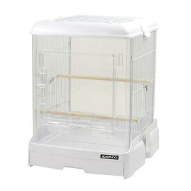 鳥籠　鳥　ケージ　三晃商会　イージーホーム　クリアバード　40WH　ホワイト（43．5×50×56cm）　関東当日便