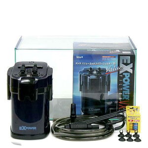 60cm水槽セット オールガラス水槽アクロ60S+外部フィルターVX−75 ろ材付きセット 初心者 お一人様1点限り 関東当日便