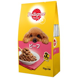 ペディグリー　成犬用　ビーフ　70g×3袋　ドッグフード　関東当日便