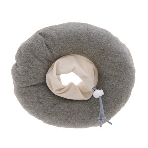 接触冷感 ふわふわエリザベスカラー 犬・猫用 Sサイズ グレー 傷舐め防止 ハンドメイド 関東当日便