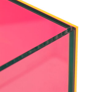 30cmキューブ水槽用 丈夫なアクリル製バックスクリーン 30×30cm 蛍光オレンジ 関東当日便